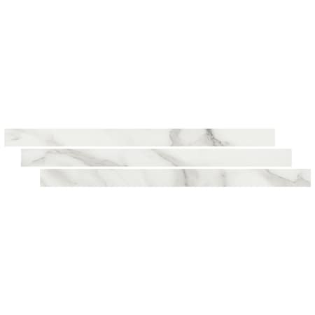 Msi LVT Trim, LVT, White-Cool, 94 in L, 2.75 in W, Low Gloss ZOR-LVT-TR-0635