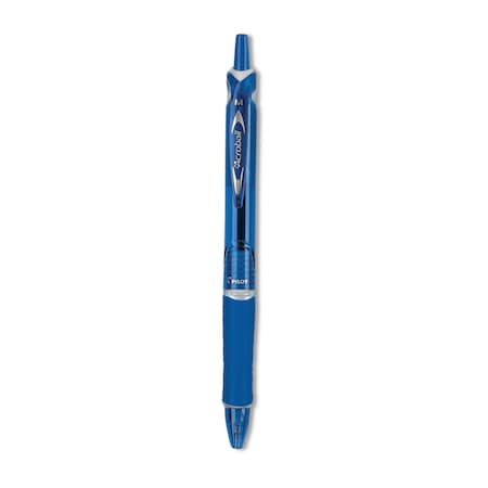Pilot Acroball Colors Advanced Ink Hybrid Gel Pen, Retractable, Medium 1 mm, Blue Ink, Blue Barrel, 12PK 31811