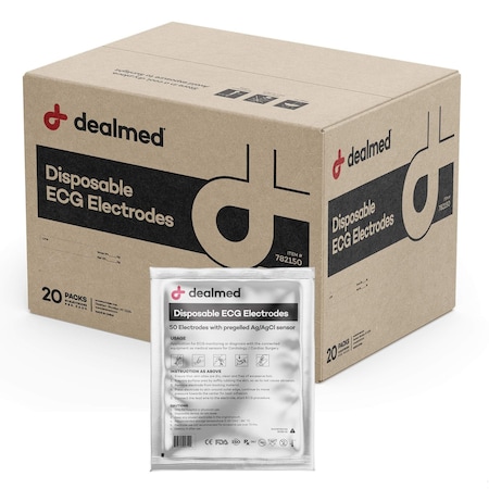 Dealmed Snap Electrode 35mm x 40mm, 1000PK 782150