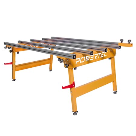 Powertec Large Format Tile & Slab Work Table 1100 lbs Capacity, Heavy Duty, Foldable, Adjustable Leveling Feet 71984N