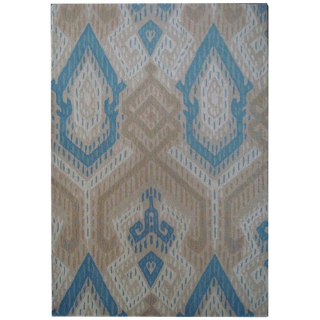 Safavieh 5 x 8 ft. Medium Rectangle Contemporary Wyndham Beige and Blue Hand Tufted Rug WYD373B-5