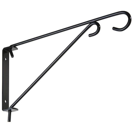 Homepage 9 in. Swivel Hanging Plant Bracket N274-761, Black HO417774