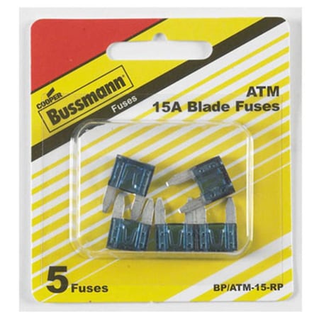 Eaton Bussmann BP-ATM-15-RP 15 Amps Blue Auto Fuse, 5PK CO569627