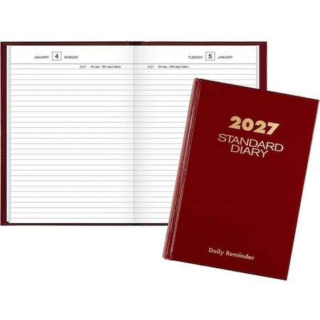 At-A-Glance Daily Reminder Business Diary, Jan-Dec, 1PPD, 5-3/4inx8-1/4in, Red SD389-13