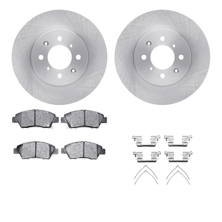 Dynamic Friction Co DFC Brake Rotor with 5000 Brake Pads and Hardware Kit 6512-59197