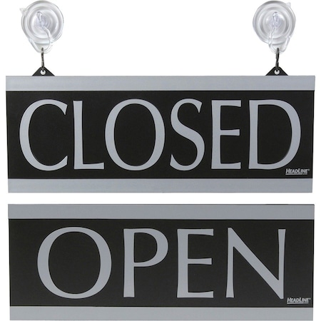 Us Stamp & Sign US Stamp 4246 Reversible Business   Open/Closed   Sign  with Suction Mount  13 x 5 4246