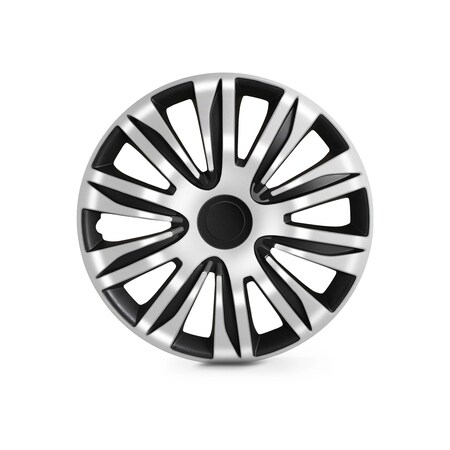 Altertrim 14 in Univ Hubcaps, Snap-On, (White & Blk Lacq), 4PK CHB-5083-BW-14
