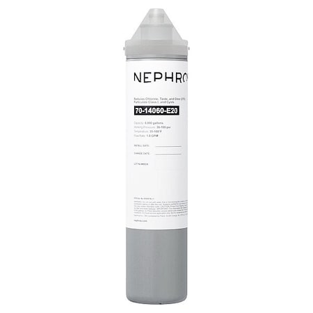 Nephros Quick-Connect Filter, 1 gpm, 3 in Dia 70-14060-E20
