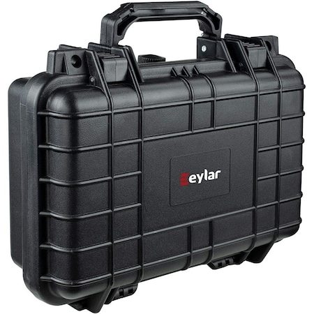 Eylar Compact 11.6in Gear, Equipment, Camera Hard Case Waterproof with Foam Black SA00010