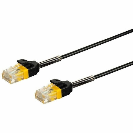 Monoprice CAT6 5FT BLACK REINFORCED PATCH CABLE_ UTP_ 30AWG_ 550MHZ_ PURE BARE C 34665