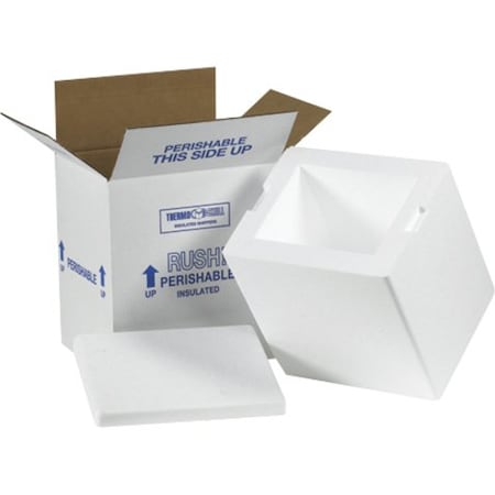 Partners Brand Insulated Shipping Kits, 12" x 10" x 7", White, 1/Case 227C
