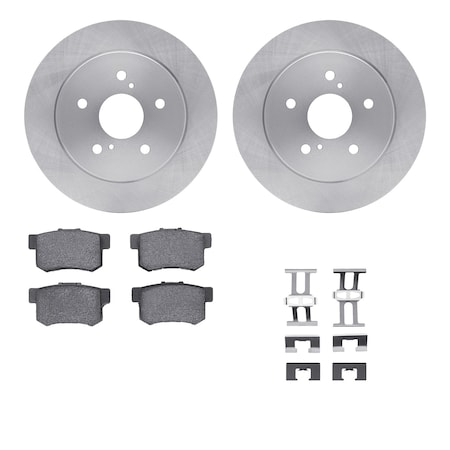 Dynamic Friction Co DFC Brake Rotor with 5000 Brake Pads and Hardware Kit 6512-01041