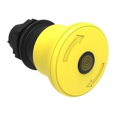 Lovato Illum. Mushroom Plastic Latch Twist To Release 40Mm Yellow LPCBL6645