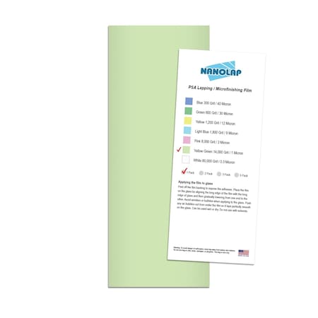 Nanolap PSA Lapping Film, 1 Pc 1 Micron (14,000 Grit), 4-0.25 in x 11 in Microfinishing Fine Sanding Paper 61544N