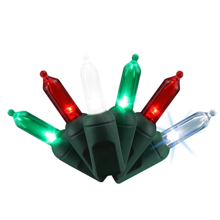 Celebrations Platinum LED T5 Red/Green/Pure White 50 ct String Christmas Lights 11-09029A