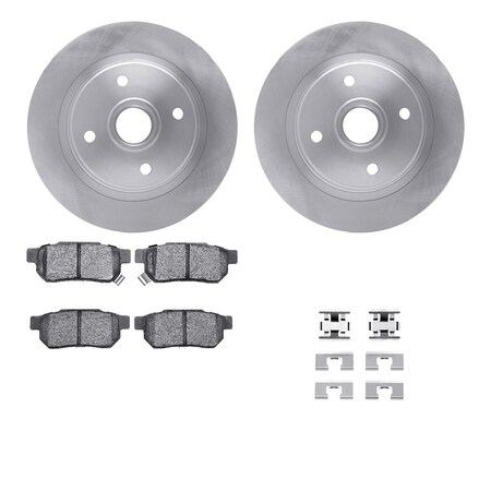 Dynamic Friction Co DFC Brake Rotor with 5000 Brake Pads and Hardware Kit 6512-59147