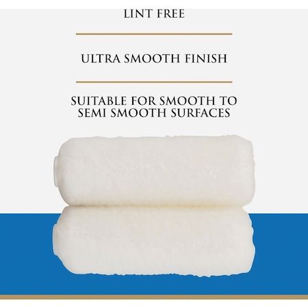 Linzer Pro Edge 4''x3/8'' Mini Microfiber Roller Cover, 2PK MR 701-2 0400