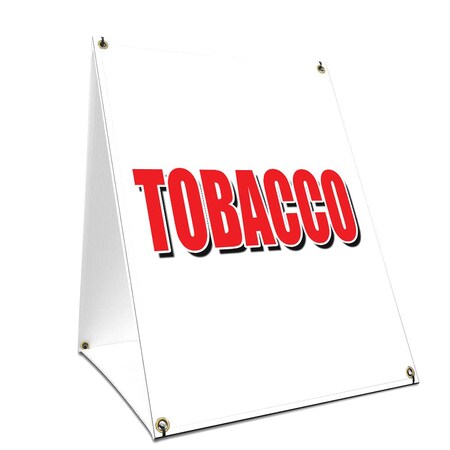 Signmission Tobacco, 36 Inch x 24 Inch A-frame Yard Sign, Plastic Sign SBC-2436-Tobacco
