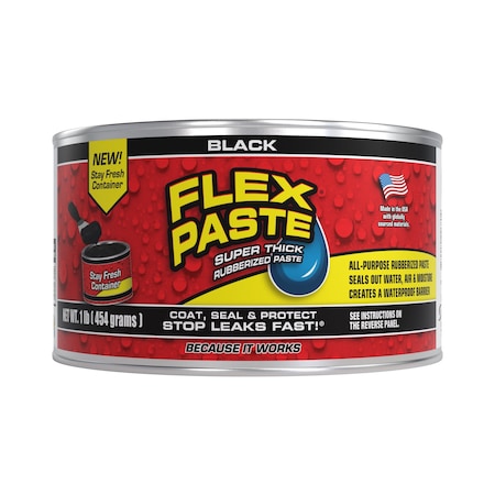 Flex Seal Flex Paste, Can, Black, Not Applicable PFSBLKR16