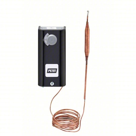 Johnson Controls Line Voltage Mechanical Thermostat, Heat Only, 100 to 240F, Concealed Dial, 24 to 277V AC, 1C, 1H A19ADB-1C