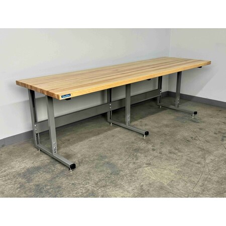 Stackbin Bolted Workbenches, 96"W, Adj. H, 1000lb M9636-2011-BK