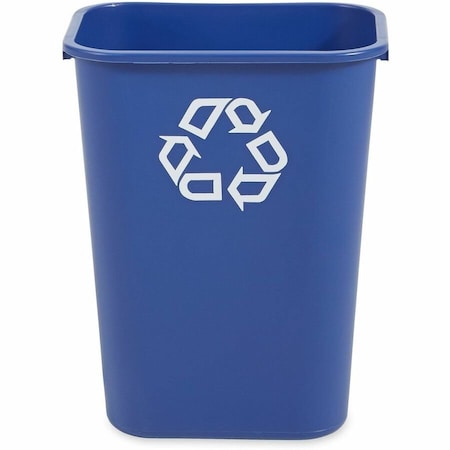 Rubbermaid Commercial 41.25 qt. Rectangular Desk Recycling Container, Blue, Plastic FG295773BLUE
