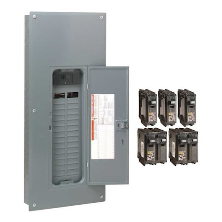 Square D Homeline Load Center, 200A, 30-Space, 60-Circuit, Main Breaker, Plug-On Neutral, Cover Included HOM3060M200PQCVP