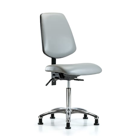 Blue Ridge Ergonomics Vin Med Ben Chair w/ Med Bk Chr Gld Dov BR-VMBCH-MB-CR-T0-A0-NF-RG-8567