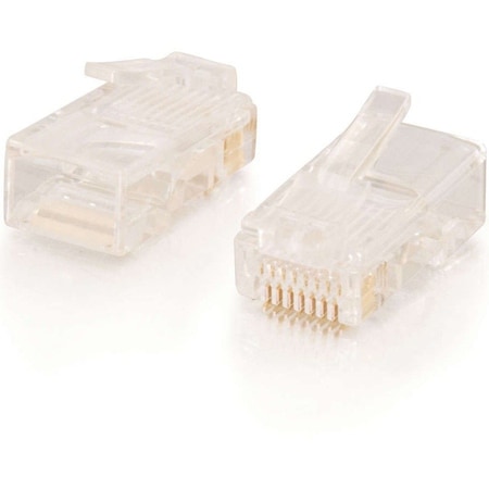 C2G RJ45 CAT5E MODULAR PLUG 50PK TAA, MODULAR PLUGS DESIGNED TO TERMINATE EITHER ST, 50PK 11380