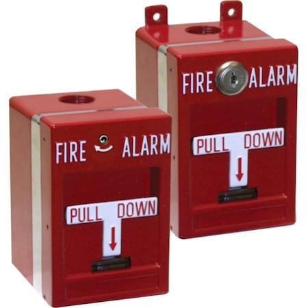 Edwards Signaling weatherproof pull station sgl action key MPSR1-S45W-GE