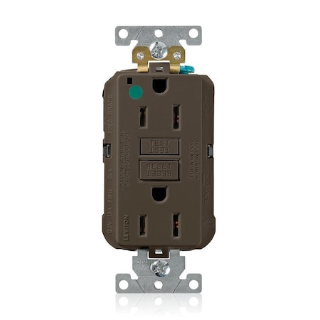 Leviton Lev-Lok GFCI 15A HG/PI Brown MGFN1-HG