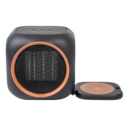 Edendirect 800 Watt 2 in 1 Space Heater Smart Mug Warmer with 12H Auto Shut Off Black ZR-HQC-8BLK