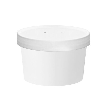 Smarty Had A Party 12 oz Squat Paper Soup Cups with Paper Lids, 1000PK 612PLCS-CASE
