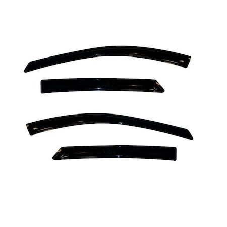 Ventshade Rainguards, Aerodynamic Design, Tape-On, Smoke, Acrylic, Set Of 4 94273