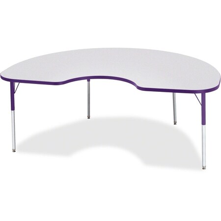 Jonti-Craft Berries Kidney Activity Table, 48 in. x 72 in., A-height, Freckled Gray/Purple/Gray 6423JCA004