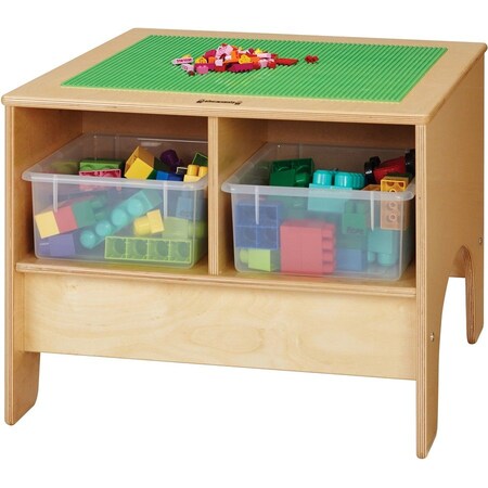 Jonti-Craft KYDZ Building Table, Traditional Brick Compatible, with Clear Tubs 57440JC