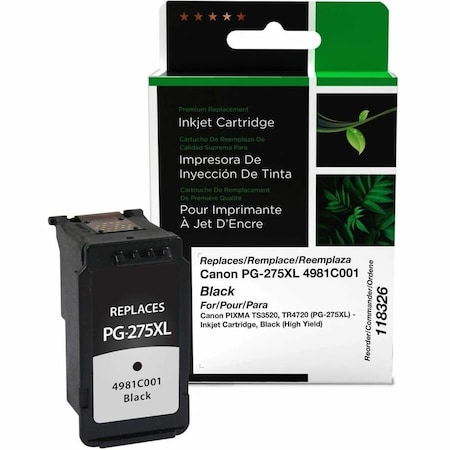 Cig Clover Imaging Remanufactured High Yield Black Ink Cartridge for Canon PG-275XL 4981C001 118326