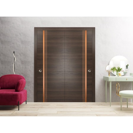 Sartodoors Sliding Closet Bypass Doors Planum 1010 84x96 (2* 42x96) Solid Core Modern Interior PLANUM1010DBD-CA-8496