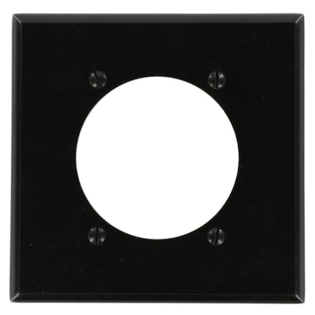 Leviton Receptacle Wallplate, Standard Size, Gang 2, Black 80530-BLK