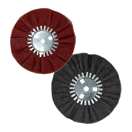Renegade Products Usa 10 in Ultra-Fine and Very Fine Satin Airway Buffing Wheel for Angle Grinders FSA10X3