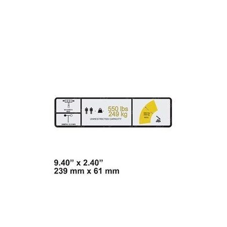 Jlg REPLACEMENT DECAL, WARNING SINGLE CAPANSI 1001255511