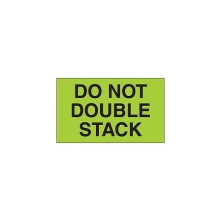 Bubblefast 3 x 5'' - ''Do Not Double Stack'' Fluorescent Green Labels BFDL2261