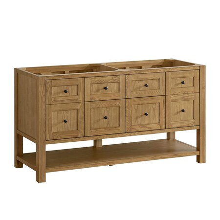 James Martin Vanities Vanity, without top, Light Natural Oak, 59.88 in W x 23.5 in D, 330-V60D-M-LNO