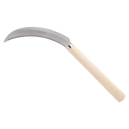 Zenport Harvest Sickle with 6.5 in Serrated Blade, Wooden Handle K208P