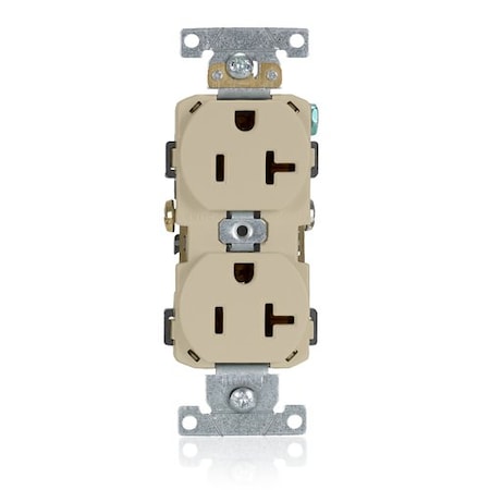 Leviton Duplex Receptacle Outlet, 20A, Ivory, 125V CR020-I