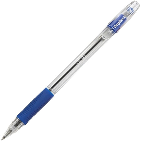 Pilot EASYTOUCH STICK BALLPOINT PEN, FINE 0.7MM, BLUE INK, CLEAR BARREL, DOZEN 32002