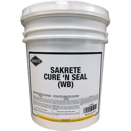 Sakrete Concrete Sealer, Pail, Clear, Cure & Seal 120045