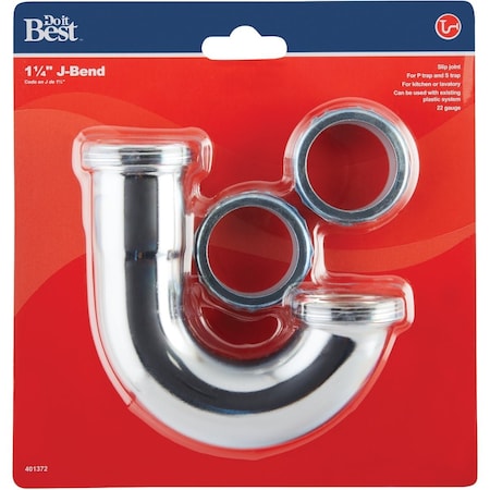 Do It Best 1-1/4'' Chrome Plated J-Bend Carded DIB1CP