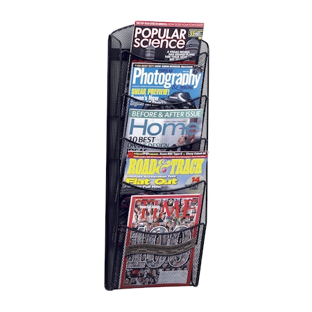 Safco Onyx Magazine Rack, 5-Pocket 5578BL