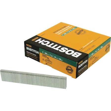 Bostitch 18-Gauge Galvanized Narrow Crown Finish Staple 7/32''x1-1/2 In., 3000 Ct. SX503511/2G